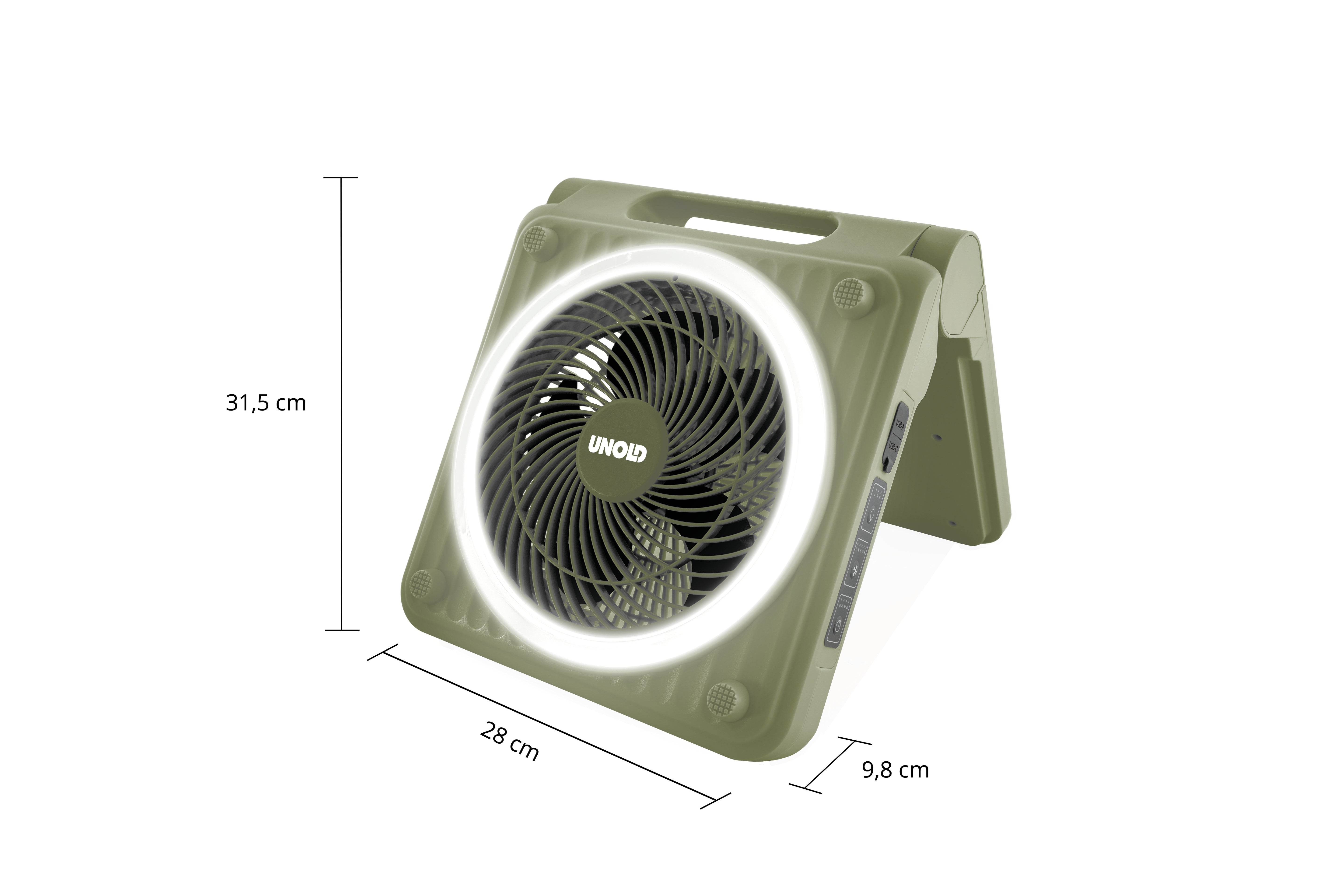 Unold® Solar fan Camping green