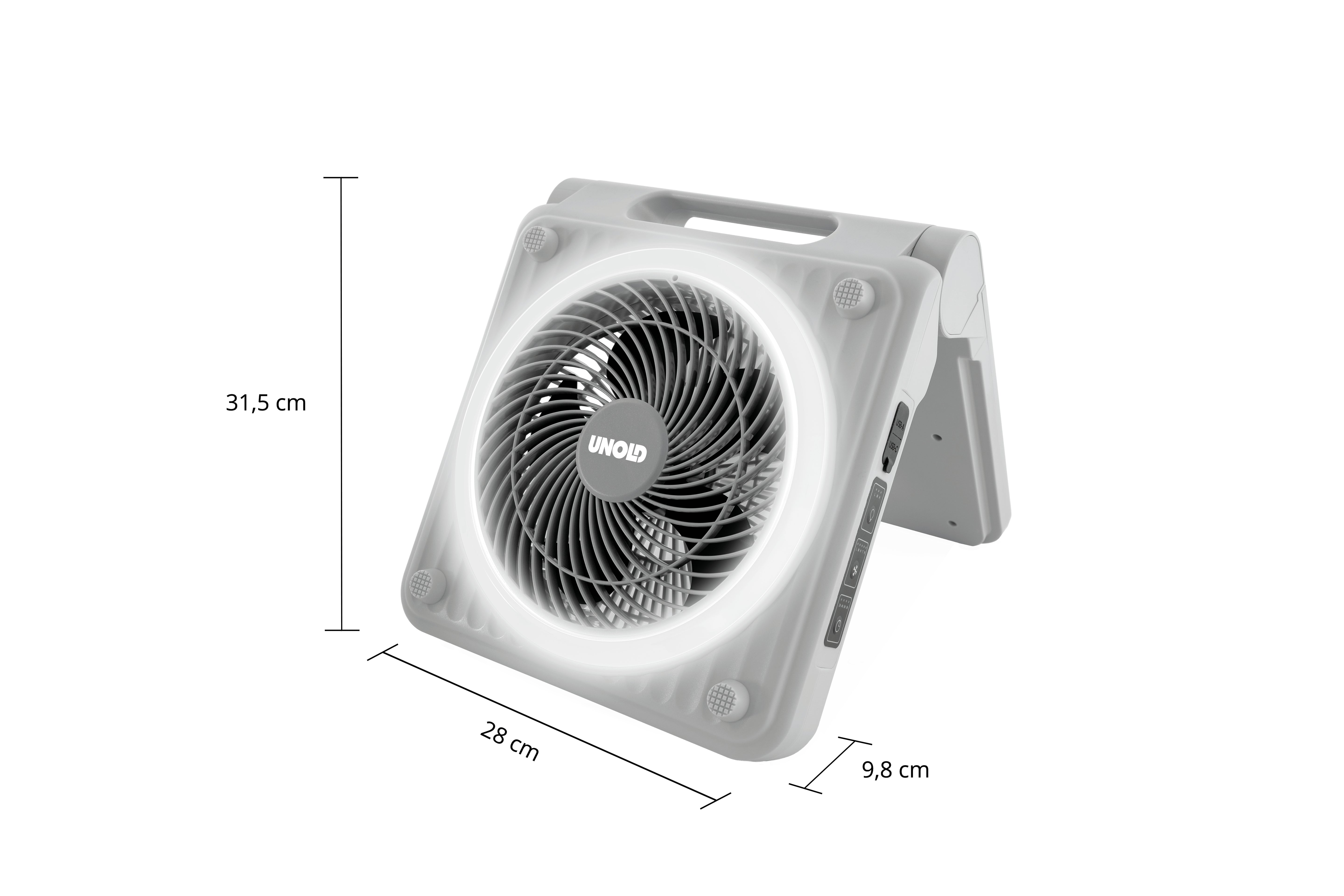 Unold® Solar fan Camping white