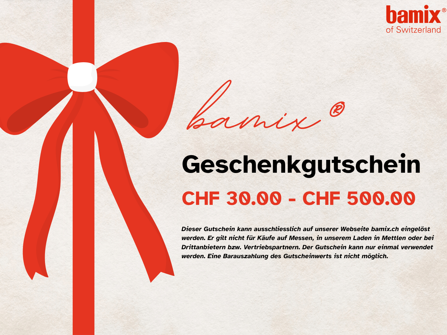 bamix® Geschenkgutschein