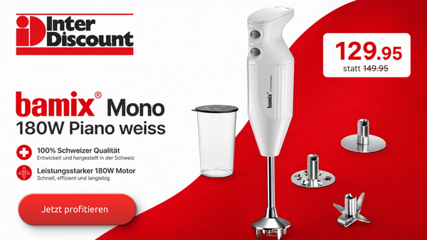 bamix® Mono 180W Piano weiss