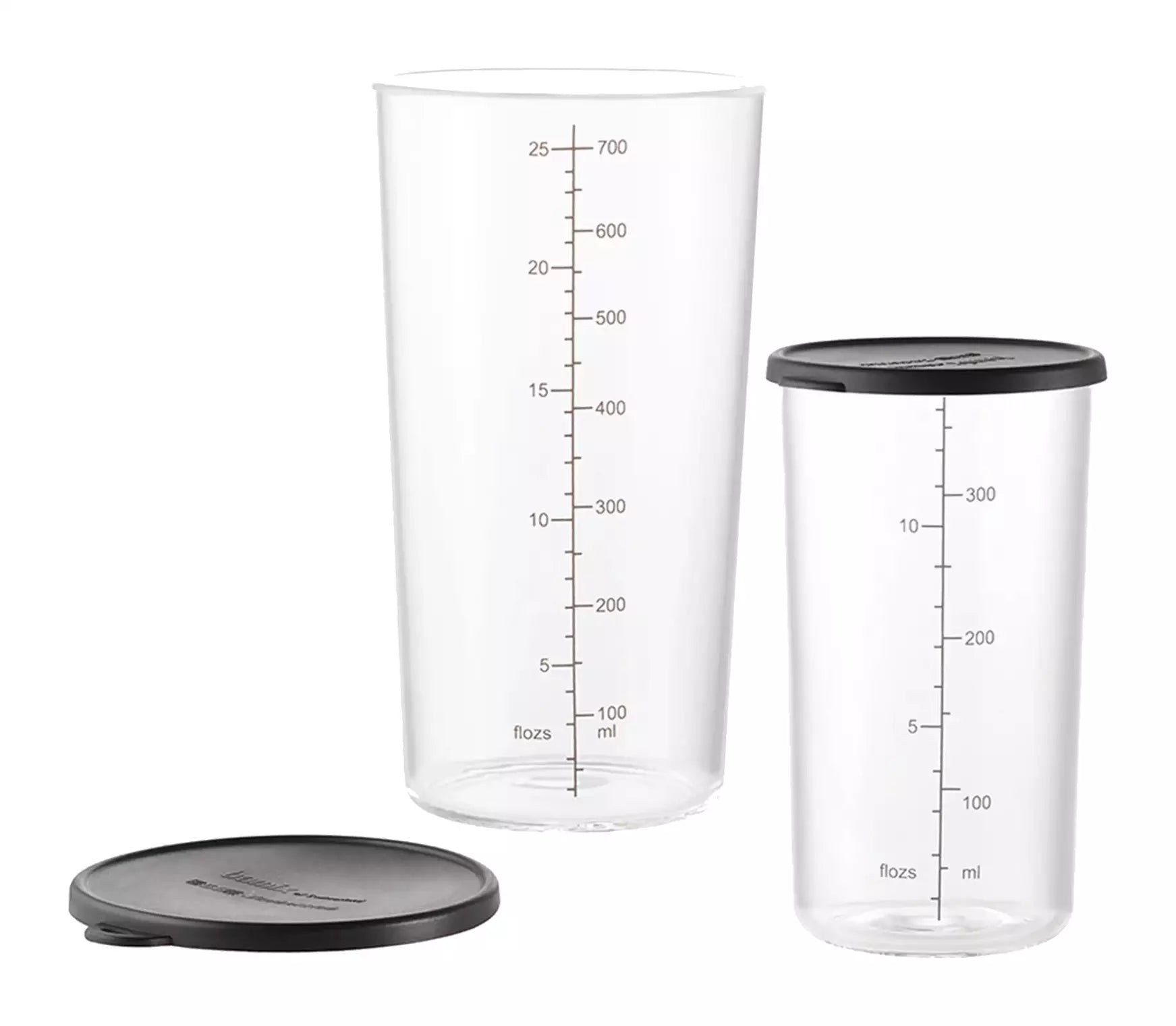 bamix® Glas Becher Set 400ml+700ml mit Deckel