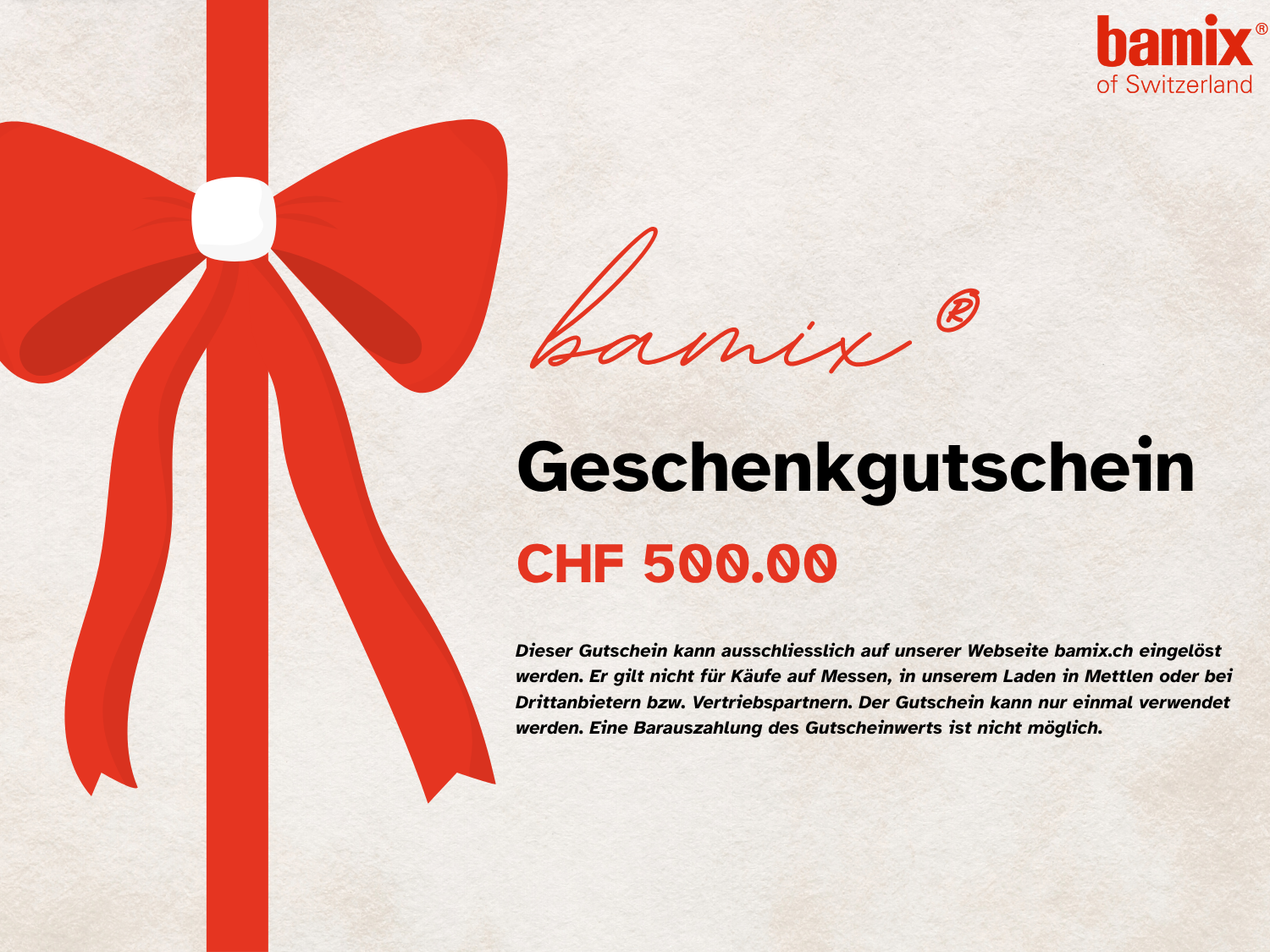 bamix® Geschenkgutschein